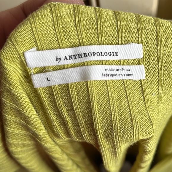 Anthropologie Chartreuse Knit Tank Top - Picture 3 of 4